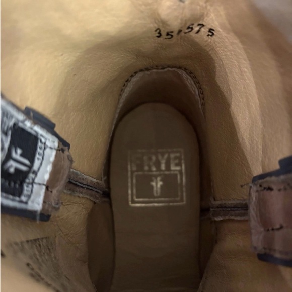 Fyre Women's Leather Boots Size 7B Grey Brown Color Made In Mexico - Picture 6 of 8